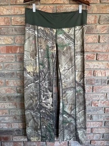 Under Armour Scent Control Flare Bottoms Pants Womens Sz L ColdGear Fitted Camo - Picture 1 of 4