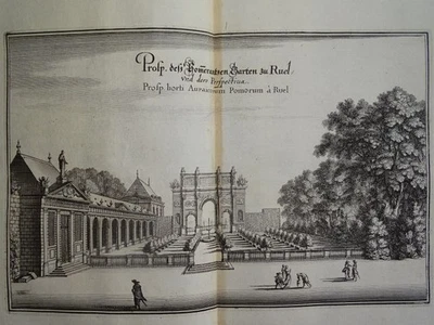 Orangerie Château de Rueil-Malmais Topographia Gallia EA Merian Kupferstich 1655 - Bild 1 von 3