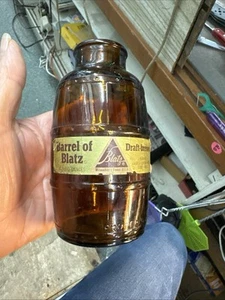 Vintage 1973 Fass Blatz Bier 12oz. Brown Barrel Glas Weithalsflasche - Bild 1 von 9