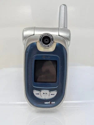 LG VX8100 - Blue and Silver (Verizon) Rare Cellular Flip Phone - TESTED Works - Image 1 of 4