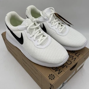 New Nike Mens Tanjun White/Barely Volt-Black Sneakers Shoes Size 9 - Picture 1 of 9