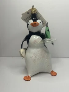 Vintage Christopher Radko GIUNZIONE SMOKING vetro italiano pinguino ornamento 99-409-0 - Foto 1 di 12
