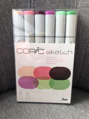 copic art pen markers floral favorites1 dual tipped refillable alchohol ink pens - image 1 of 3