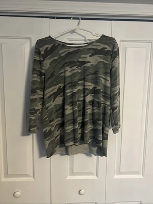 Top tejido informal camuflaje XL verde XL Coin 1804 Los Angeles para mujer Foto 1 de 3