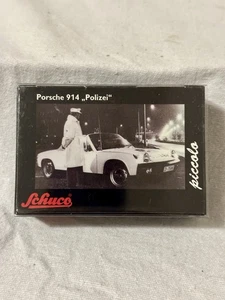 SCHUCO PICCOLO PORSCHE 914 POLIZEI WEISS GERMAN POLICE CAR LACKIERUNG 1/1000 - Bild 1 von 4