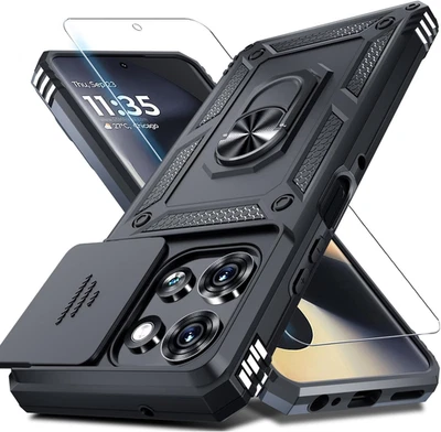 Durable Moto G Power 5G 2025 Phone Case With Kickstand And Free Screen Protector