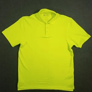 Under Armour Heat Gear Loose Fit Polo Herren Medium Shirt Neon Gelb Golf Loud - Bild 1 von 10