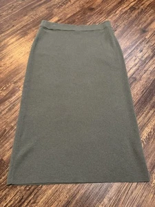 Eileen Fisher Women’s Size Medium Wool Knit Midi Pencil Skirt Italian Yarn - Picture 1 of 6