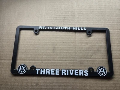 Three Rivers Volkswagen Canonsburg Pennsylvania License Plate Tag Frame Holder  - Image 1 of 2