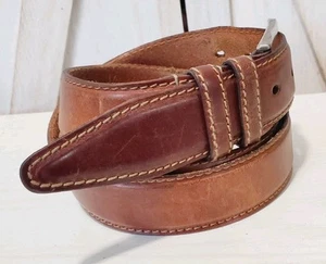 Allen Edmonds "YUKON" Men's Leather Casual Belt #34507 Size 42 Brown - Picture 1 of 6