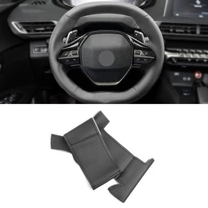 DIY Black Leather Steering Wheel Cover For Peugeot 3008 4008 2017 2018 508 2019 - Picture 1 of 8
