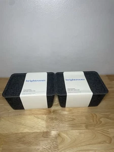 ¡2 nuevos contenedores de almacenamiento de fieltro apilables Brightroom con tapa cubo de tela de carbón de 8 x 6 x 4"! - Imagen 1 de 14