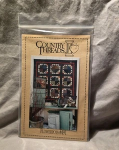 Country Threads Quilt Pattern Flower Pots #491 Pattern Instructions  - Picture 1 of 2