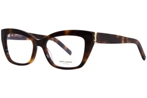 Saint Laurent SL-M117 002 Eyeglasses Frame Women's Havana Full Rim Cat Eye 53mm - Picture 1 of 7