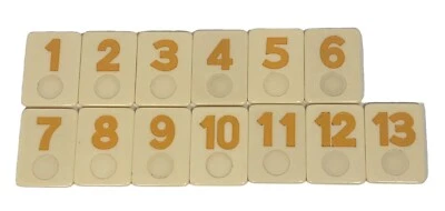 Deluxe RUMMY-O peças de reposição conjunto de 13 azulejos amarelos Cardinal 2007 - Imagem 1 de 3