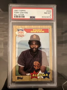TONY GWYNN 1987 TOPPS ALL-STAR #599 PSA 8 NM-MINT HOF - Picture 1 of 2