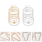  10 Pcs Fashion Bracelet Ankle Chain Anklet Woman Jewelry Miss Rhinestones