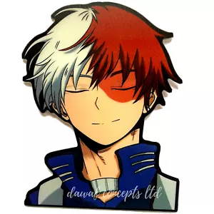 My Hero Academia Shoto Todoroki  Anime Sticker Peeker Bumper Car/Laptop  MHA - Picture 1 of 4