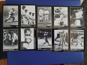 1992 BABE RUTH Sammlung 10 Karten Lot Karriere Highlights, Quiz, Statistiken EX bis NM - Bild 1 von 2