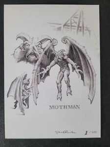 SAFARI LTD MOTHMAN LITHOGRAPH PRINT 2019 SAN DIEGO COMIC CON EXCLUSIVE NUMBERED - Picture 1 of 2