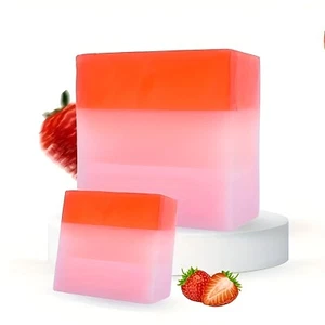 3-Pack Natural Strawberry Soap - Gentle Hydrating & Cleansing - Picture 1 of 6