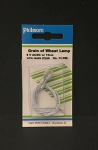 Pack Of 2 Philmore 11-706 6V AC/DC 40mA Grain Of Wheat Lamp w/ 15cm Wire Leads - Picture 1 of 1