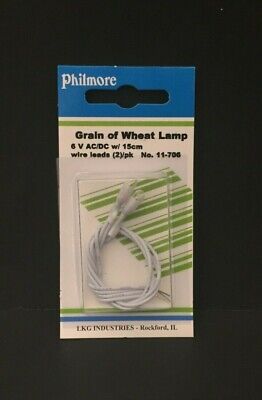 Pack Of 2 Philmore 11-706 6V AC/DC 40mA Grain Of Wheat Lamp W/ 15cm Wire Leads • 7.50$