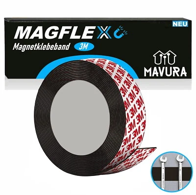 MAGFLEX Magnetband selbstklebend stark Magnetstreifen Magnetklebeband 3meter - Bild 1 von 4
