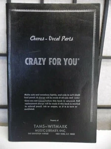 Vintage 1993 Chorus - Vocal Parts Crazy For You Musical Tams-Witmark Library - Picture 1 of 10