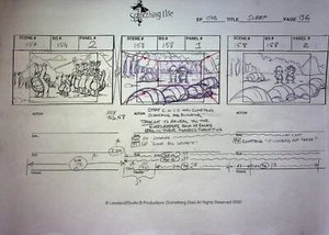 Something Else 2003 Serie de TV COLIN WHITE Producción Storyboard Lápiz KIKA #WC - Imagen 1 de 2