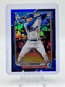 2024 Bowman Chrome Freddie Freeman True Blue Refractor/150 Dodgers Color Match - Imagen 1 de 2