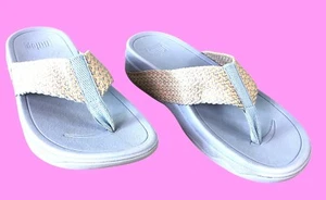 Fitflop Surfa Multi-Tone Webbing Toe-Post Sandals Skywash Blue US 9 Womens - Picture 1 of 9