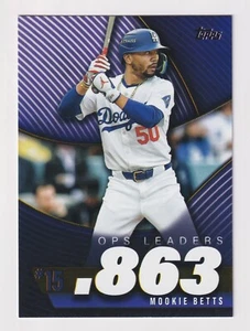 2025 Topps OPS LEDERS .863 #OPS-15 MOOKIE BETTIS Los Angeles Dodgers - Imagen 1 de 2