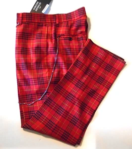 $ 700 NEU Neu mit Etikett Neo Punk Garcons Ungläubige Paris rot KARIERTE HERRENHOSE Kristall XL - Bild 1 von 7
