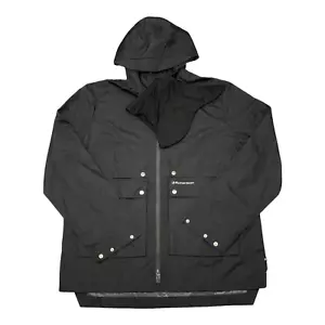 Richardson Men's Black Nylon Windbreaker with Face Mask Size Small B88 - Picture 1 of 4