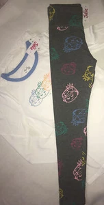 Justice Girl "I’m On A Roll” LS Tee & Matching Leggings Outfit Size 10 Sushi New - Picture 1 of 3