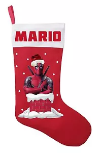 Deadpool Christmas Stocking, Personalized Deadpool Christmas Stocking - Picture 1 of 2