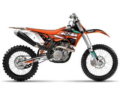 KTM Dekor EXC 125 200 250 300 400 450 530R 2008 2009 2010 2011 Aufkleber SCRUB - Bild 1 von 4