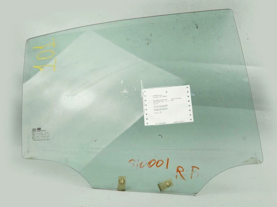 1997 - 2002 Daewoo Leganza Window Glass Door Passenger Right Side Rh Rear - Image 1 of 4