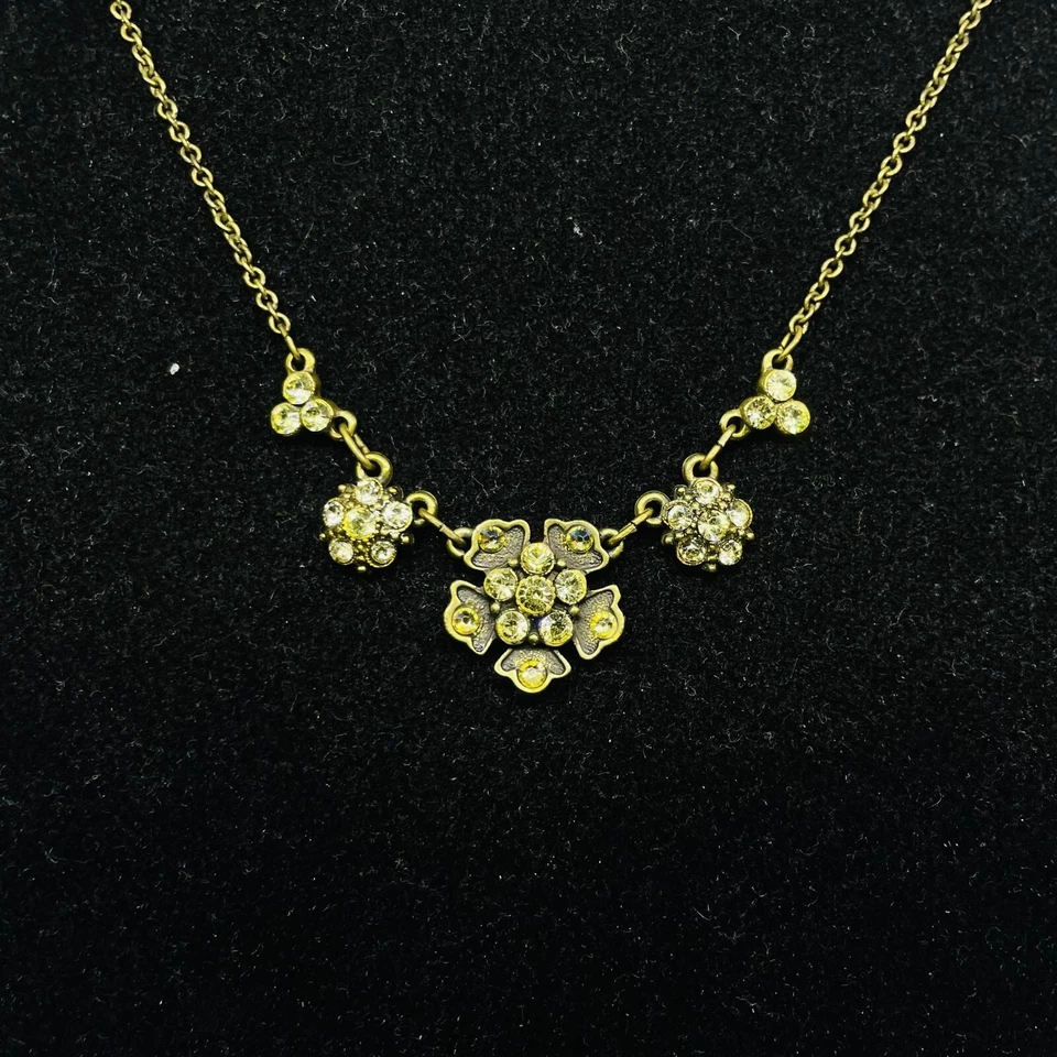 Colar Michal Negrin Cristais Flores Feito em Israel - Imagem 1 de 1