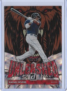 2022 Donruss Panini Baseball Card Unleashed UL-9 Rafael Devers Silver 117/349
