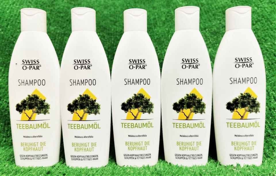 SWISS O-PAR (18€/L) 5x Swiss o Par KURSHAMPOO Teebaumöl beruhigt die Kopfhaut Versand 0€