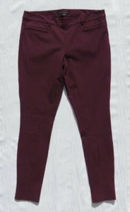 Pantalones ajustados THEORY Burdeos algodón elástico + Junius cremallera lateral Jodhpur EE. UU. M 10 - Imagen 1 de 5