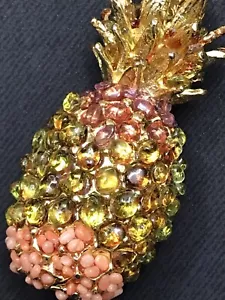 Pisapapeles Piña Decoración Piedras de Colores Único Tono Dorado - Imagen 1 de 12