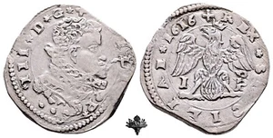 MESSINA 4 tari 1616 AREGENTO Filippo III di Spagna Regno di Sicilia - Imagen 1 de 4