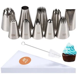 Spritztüllen Groß Spritztüllen Set 31 Stück Spritzbeutel mit Tüllen Profi Spr... - Bild 1 von 6