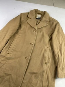 LL Bean Bellandi Italy Wool Coat Double Breasted Peacoat Thinsulate Size 18 R - Picture 1 of 7