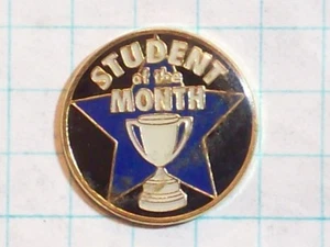 TOKEN ESTUDIANTE DEL MES AZUL ORO BLANCO LATÓN ESTRELLA GANADORES TROFEO ESMALTE 25/3 - Imagen 1 de 2