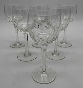 Beautiful Set Of 6 Vintage Crystal Etched Swirl Cordial Liqueur Glasses 5.5" - Imagen 1 de 8