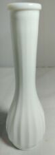 Vintage Unbranded White Milk Glass Bud Vase 8.5 Inches Tall